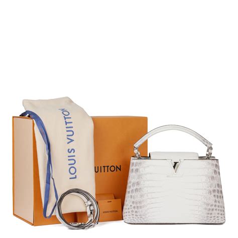 LOUIS VUITTON White Himalaya Matte Crocodile Leather 